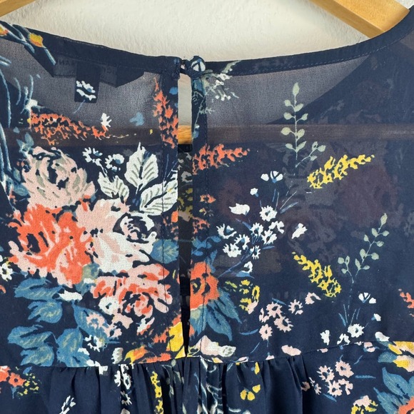 LUCKY BRAND Womens cold shoulder boho flowy floral blouse top - XL - Picture 5 of 9